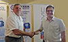 Chairman Hennie Prinsloo (left) thanking Gary Friend for his presentation.